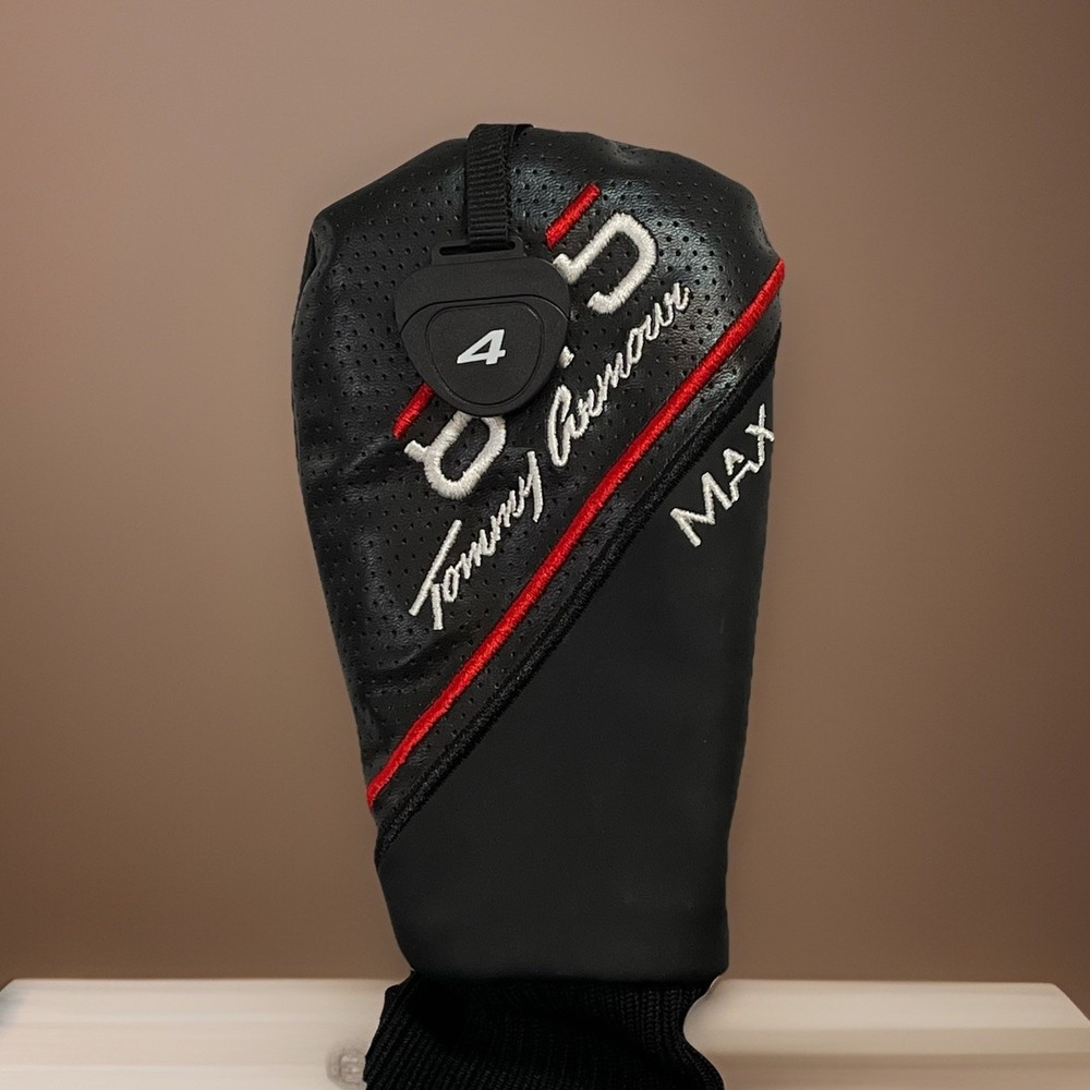 845 #4 Tommy Armour Max Golf Club Headcover Head Cover Black Gray Red
